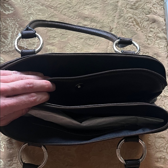 Naturalizer Dark Brown Leather Shoulder Bag - Picture 4 of 9